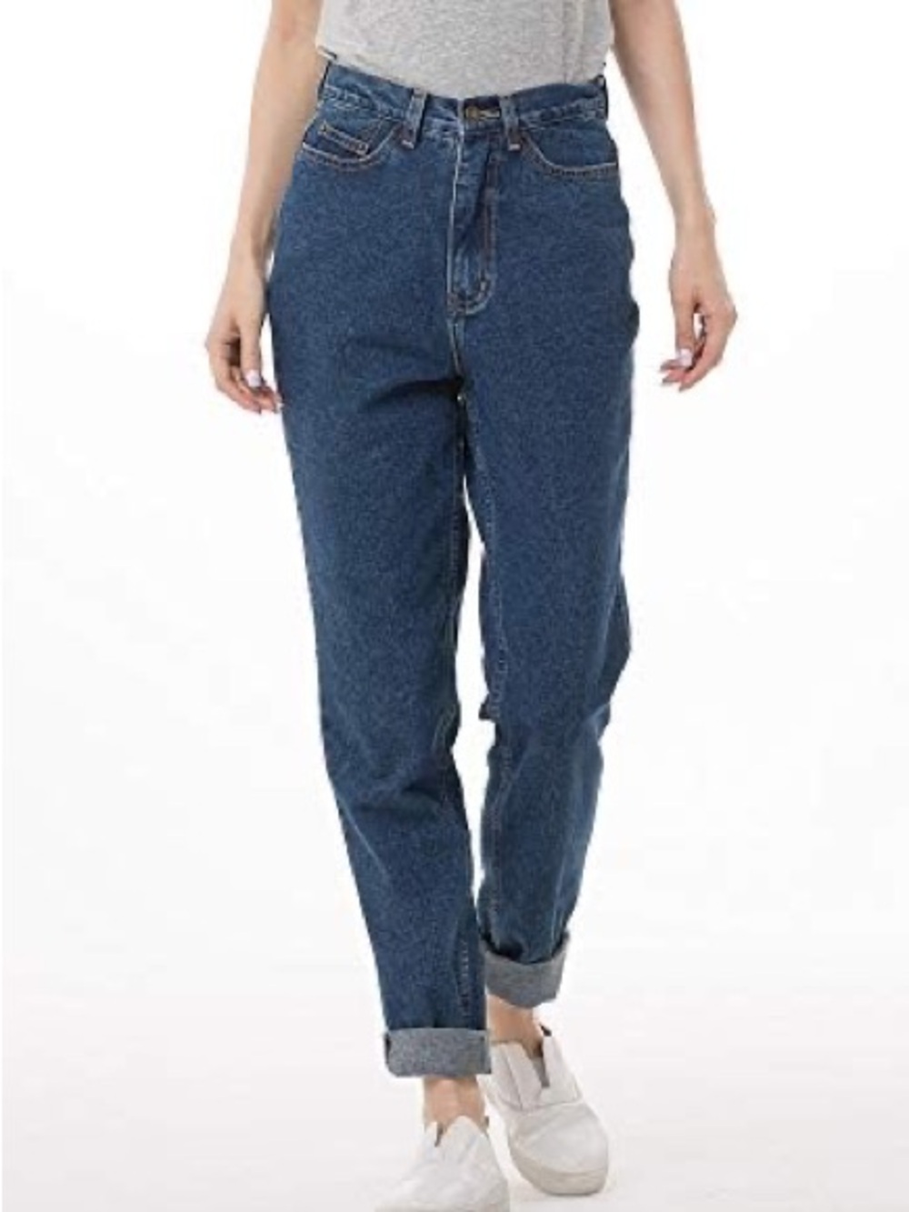 High-Rise Relaxed Fit Women's Jeans - Blue